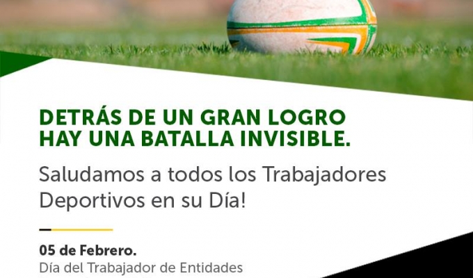 Felíz Día del Trabajador Deportivo!